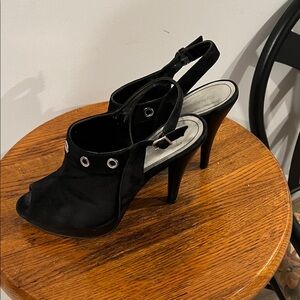 Elegant Black Women's Slingback Heels